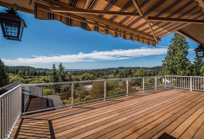 View of Bellingham from deck of Samish neighborhood house